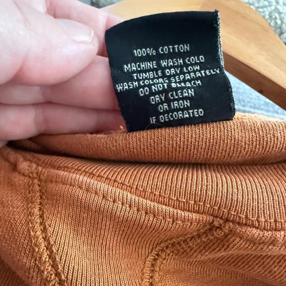 Outfitter Trading Co Women's Small Lake Tahoe Crewneck Sweatshirt Orange Burnt - Picture 6 of 9
